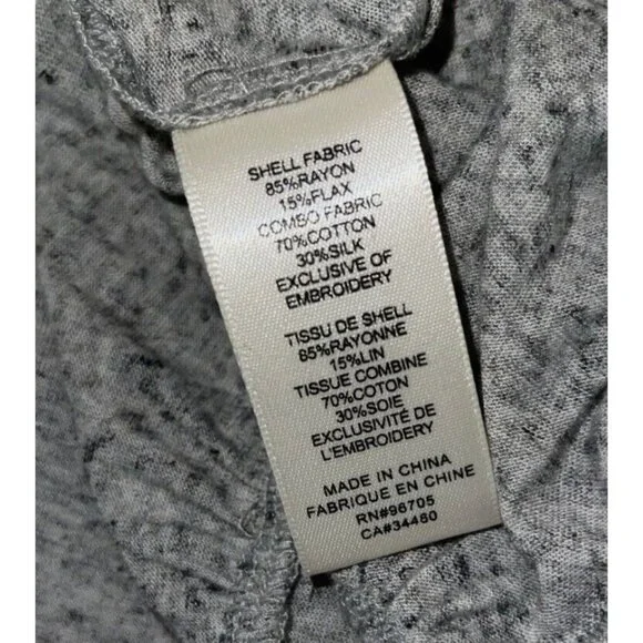 Rebecca Taylor White Eyelet Flutter Sleeve Tiered Mini Tee Dress Grey Casual XS - Picture 9 of 9